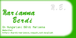 marianna berdi business card