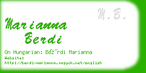 marianna berdi business card